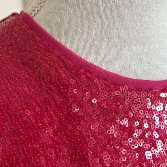 Charter Club Sparkling "Berry Cool" Pink Sequins T-Shirt - NWT - Size XL - Picture 3 of 10
